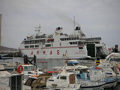 Naviera Armas ferry Their ferries sail from both Santa Cruz and Los 