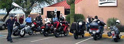 group of motorcyclists