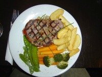 steak and chips